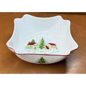 RARE‎ Vintage Saks Fifth Avenue "Christmas Sampler" Dish.